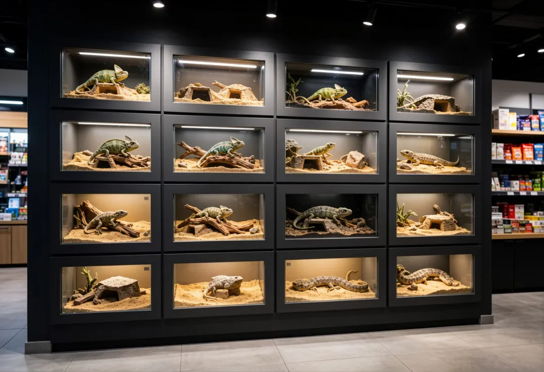 TerraEvoLab branded professional reptile display after upgrade