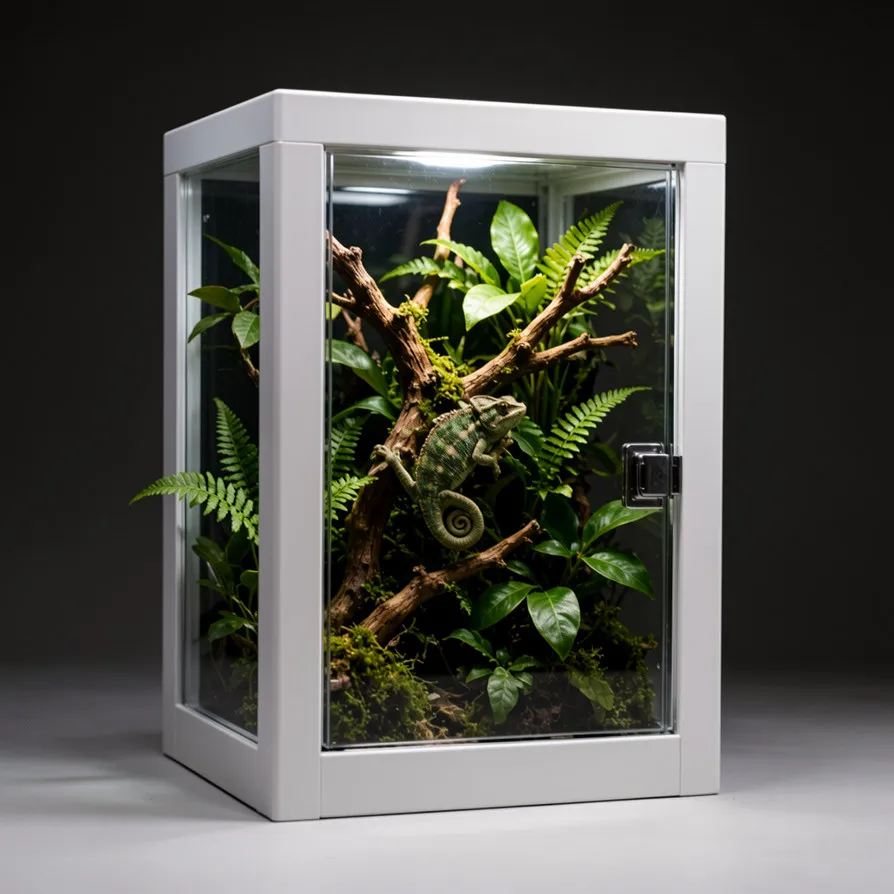 Chameleon 4x2x4 tall PVC arboreal wholesale reptile enclosures bioactive terrarium