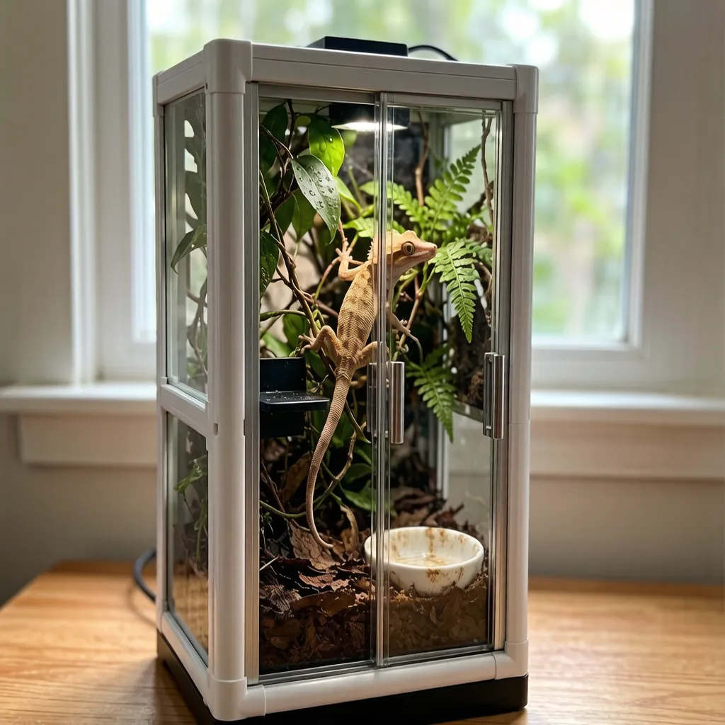 Custom Reptile Enclosures Crested Gecko Bioactive Terrarium Tall PVC Arboreal Habitat