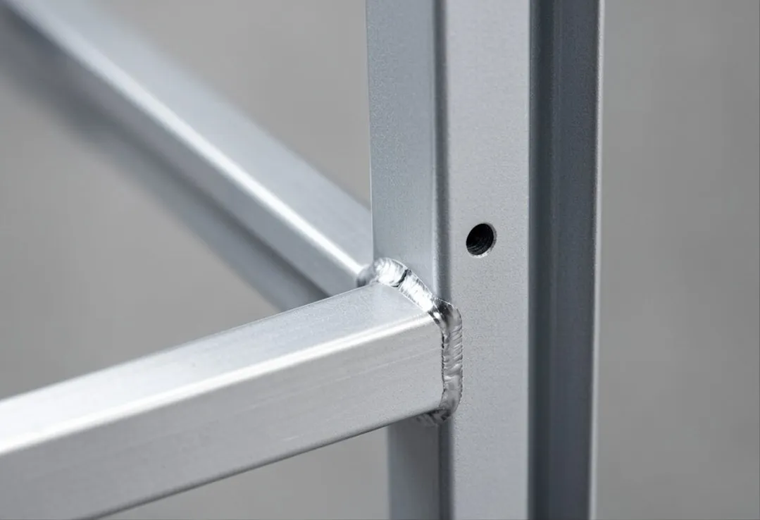 Custom welded aluminum rack frame for stackable reptile breeding enclosures
