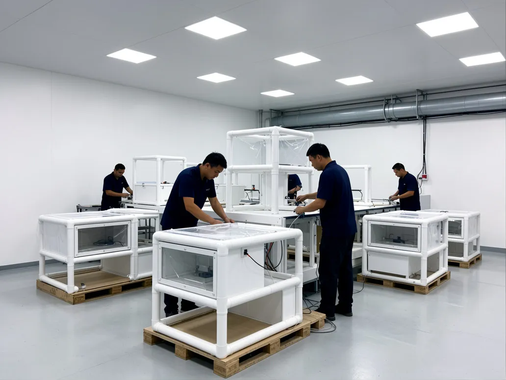 Reptile Enclosure Manufacturer ISO Grade Production Workshop White PVC Terrarium Line