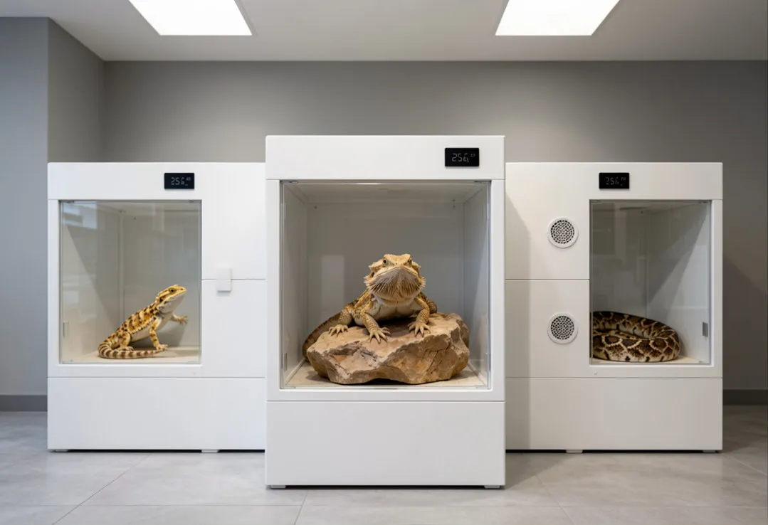 Reptile Enclosure Manufacturer Species Showroom Calibrated Habitats White PVC Terrarium